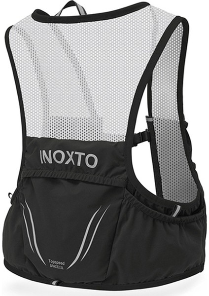 Outdoor Inoxto 3.5l Koşu Yeleği Sırt Çantası Hafif Telefon Tutucu Cepler Yürüyüş Bisiklet Sırt Çantası Su Şişesi Taşıma Çantası (Boyut: L) -Siyah (Yurt Dışından)