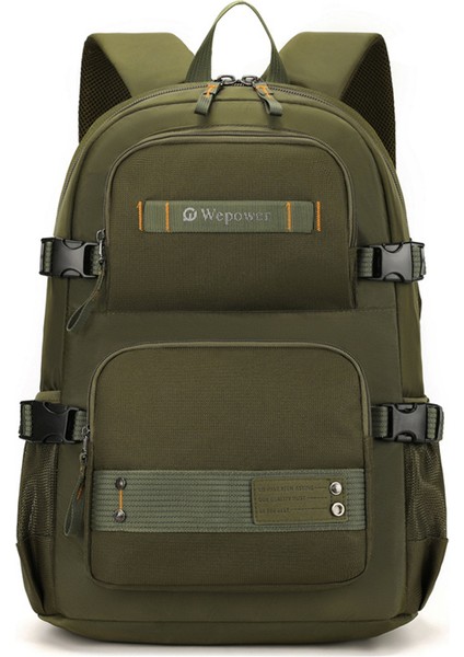 Wepower 8110 Büyük Kapasiteli Naylon Iş Rahat Sırt Çantası Açık Seyahat Çift Omuz Çantası-Ordu Yeşil (Yurt Dışından)