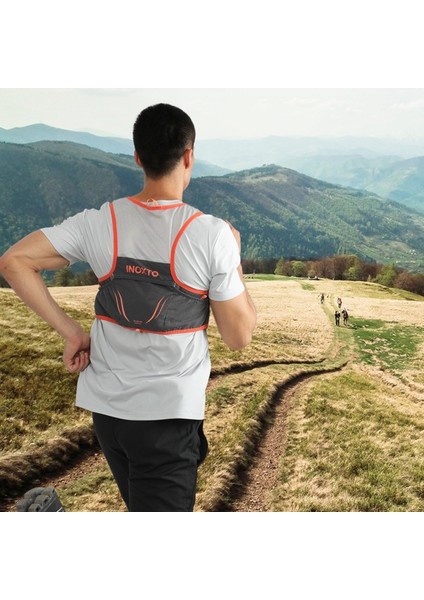 Outdoor Inoxto 3.5l Koşu Yeleği Sırt Çantası Hafif Telefon Tutucu Cepler Yürüyüş Bisiklet Sırt Çantası Su Şişesi Taşıma Çantası (Boyut: L) -Açık Gri/siyahımsı Yeşil (Yurt Dışından)