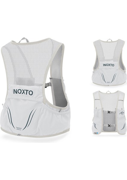 Outdoor Inoxto 3.5l Koşu Yeleği Sırt Çantası Hafif Telefon Tutucu Cepler Yürüyüş Bisiklet Sırt Çantası Su Şişesi Taşıma Çantası (Boyut: L) -Açık Gri/siyahımsı Yeşil (Yurt Dışından)