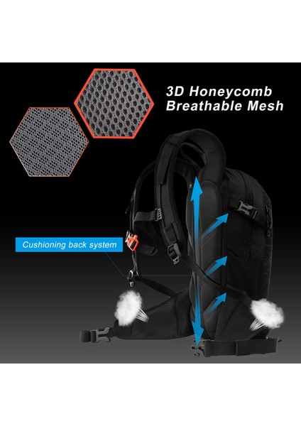 Rhınowalk RK8202 12L Yürüyüş Sırt Çantası Nefes Seyahat Çantası Kamp Tırmanma Sırt Çantası-Siyah (Yurt Dışından) indirimleri
