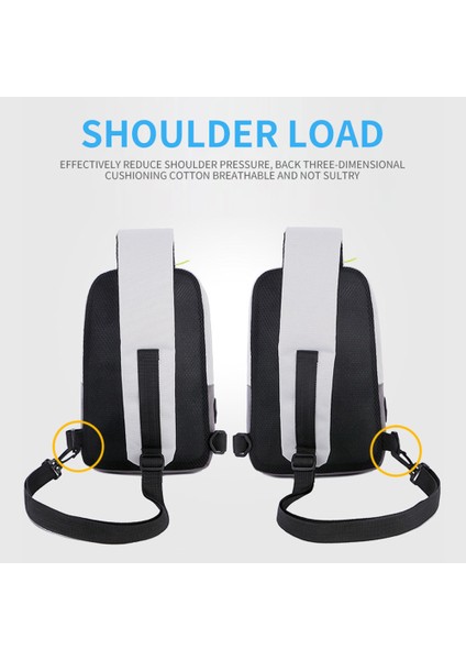 0992 Erkek Kadın Göğüs Çantası Naylon Oxford Clorh Tek Omuz Crossbody Çanta Rahat Seyahat Sırt Çantası-Siyah (Yurt Dışından) modelleri