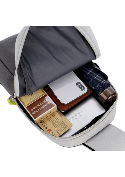 0992 Erkek Kadın Göğüs Çantası Naylon Oxford Clorh Tek Omuz Crossbody Çanta Rahat Seyahat Sırt Çantası-Siyah (Yurt Dışından) indirimleri