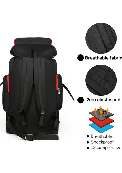 Xıyahu 70L Büyük Kapasiteli Spor Sırt Çantası Su Geçirmez Çanta Sırt Çantası Açık Tırmanma Yürüyüş Için-Koyu Mavi (Yurt Dışından) modelleri