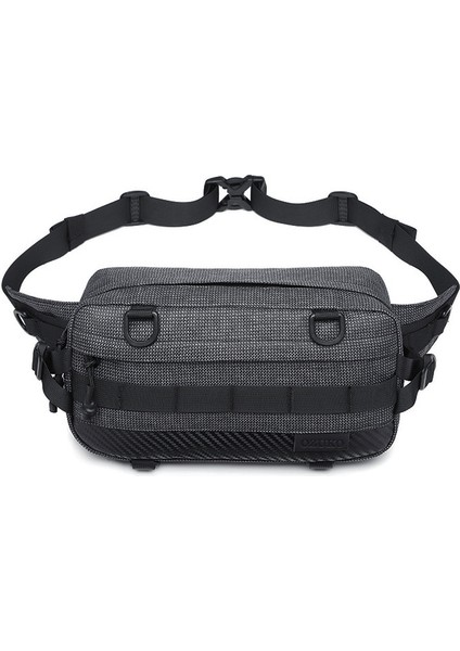 Ozuko 9676 Outdoor Taktik Erkek Crossbody Çanta Oxford Kumaş Göğüs Paketi-Gri (Yurt Dışından)