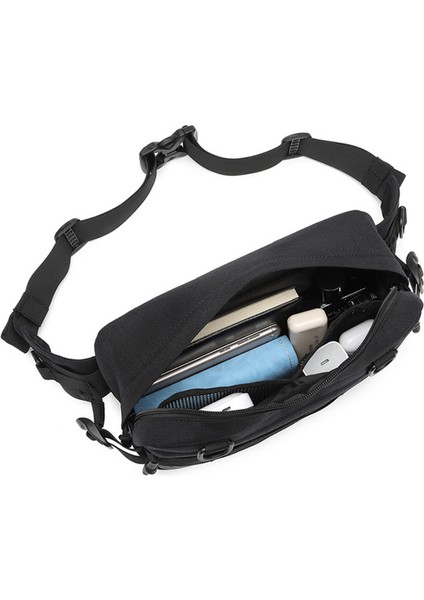 Ozuko 9676 Outdoor Taktik Erkek Crossbody Çanta Oxford Kumaş Göğüs Paketi-Gri (Yurt Dışından)
