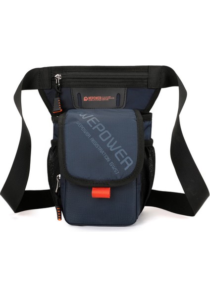 Wepower 2305 Doğa Sporları Erkek Bel Paketi Crossbody Çanta Naylon Bisiklet Bacak Çantası-Koyu Mavi (Yurt Dışından)