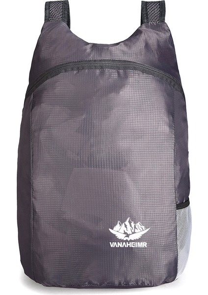 Vanaheımr 600 Ultra Hafif Katlanabilir Açık Hava Tırmanma Yürüyüş Sırt Çantası Seyahat Sırt Çantası-Gri (Yurt Dışından)