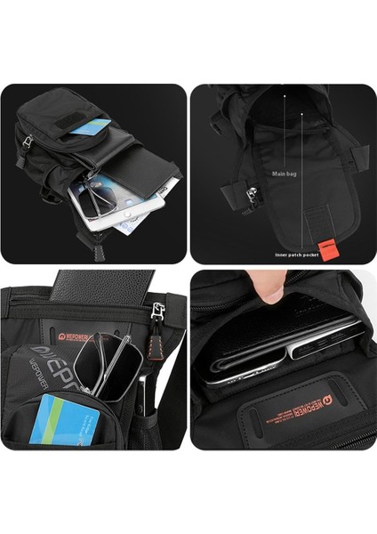Wepower 2305 Doğa Sporları Erkek Bel Paketi Crossbody Çanta Naylon Bisiklet Bacak Çantası-Gri (Yurt Dışından) modelleri