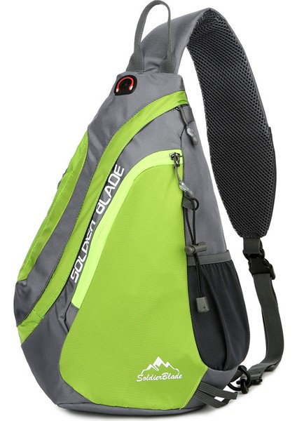 Soldıer Blade 8829 Açık Eğlence Çapraz Ceset Çantası Spor Tırmanma Çantası Polyester Fermuarlı Omuz Çantası-Yeşil (Yurt Dışından)