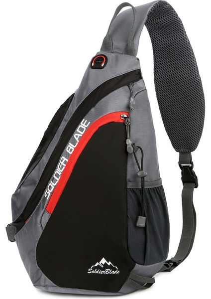 Soldıer Blade 8829 Açık Eğlence Çapraz Ceset Çantası Spor Tırmanma Çantası Polyester Fermuarlı Omuz Çantası-Siyah (Yurt Dışından)