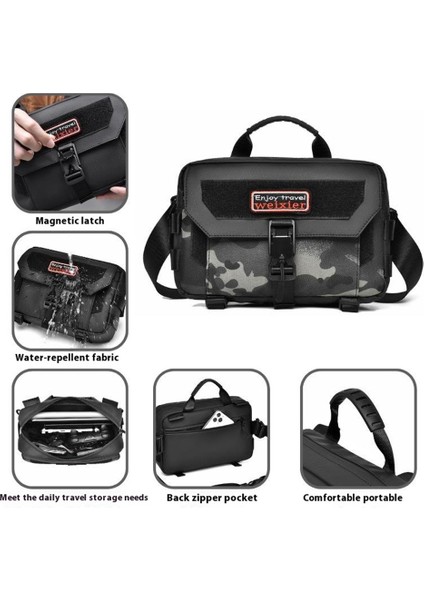 Weıxıer D404 Erkek Su Geçirmez Crossbody Çanta Manyetik Tokalı Tripod Taşıma Seyahat Tek Omuz Çantası-Gri (Yurt Dışından) fiyatları