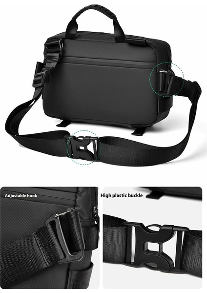 Weıxıer D404 Erkek Su Geçirmez Crossbody Çanta Manyetik Tokalı Tripod Taşıma Seyahat Tek Omuz Çantası-Gri (Yurt Dışından) modelleri