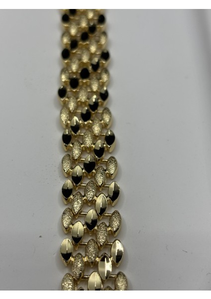 Xupıng Jewelry Altın Kaplama Şık Geniş Bileklik - Özel Tasarım Parlak Detaylı modelleri