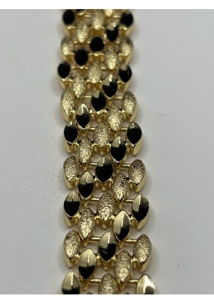 Xupıng Jewelry Altın Kaplama Şık Geniş Bileklik - Özel Tasarım Parlak Detaylı indirimleri