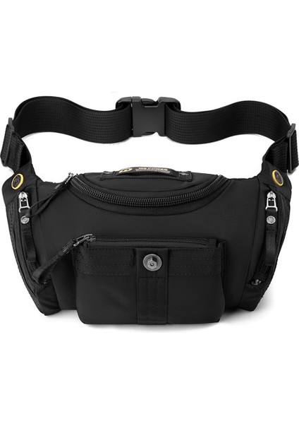 Wepower 7102 Doğa Sporları Çok Fonksiyonlu Crossbody Omuz Çantası Su Geçirmez Naylon Fanny Paketi-Siyah (Yurt Dışından)
