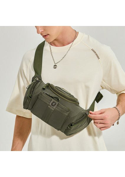 Wepower 7102 Doğa Sporları Çok Fonksiyonlu Crossbody Omuz Çantası Su Geçirmez Naylon Fanny Paketi-Siyah (Yurt Dışından)