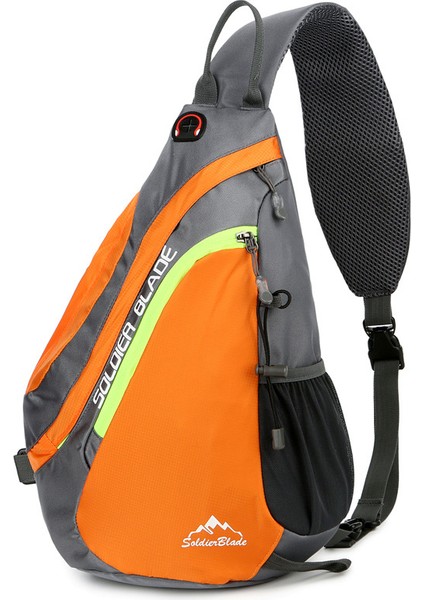Soldıer Blade 8829 Açık Eğlence Çapraz Ceset Çantası Spor Tırmanma Çantası Polyester Fermuarlı Omuz Çantası-Turuncu (Yurt Dışından)
