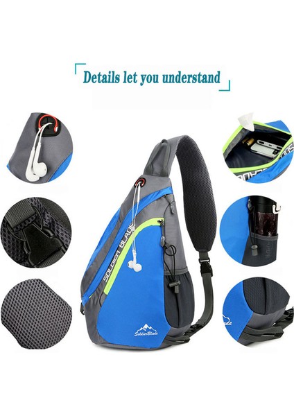 Soldıer Blade 8829 Açık Eğlence Çapraz Ceset Çantası Spor Tırmanma Çantası Polyester Fermuarlı Omuz Çantası-Turuncu (Yurt Dışından) modelleri