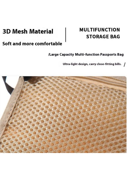 Aotu AT6938 Naylon Telefon Pasaport Kartları Saklama Çantası Açık Boyun Asılı Crossbody Çanta-Haki (Yurt Dışından) modelleri