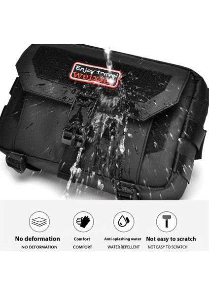 Weıxıer D404 Erkekler Su Geçirmez Crossbody Çanta Manyetik Toka Tripod Taşıma Seyahat Tek Omuz Çantası-Siyah (Yurt Dışından) indirimleri