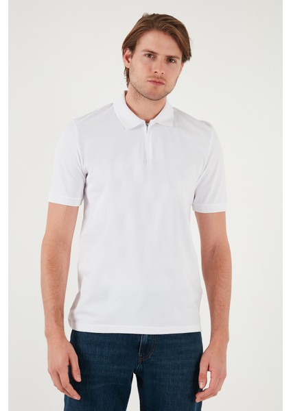 Pamuklu Regular Fit Yarım Fermuarlı Polo Yaka T Shirt Erkek Polo Yaka T Shirt 5901029 indirimleri