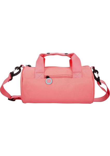 Naylon Oxford Kumaş Omuz Crossbody Çanta Seyahat Sporları Için Silindir Şekli Kova Çantası, Boyut: S-Pembe (Yurt Dışından)