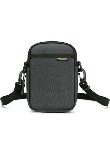 Wepower 2151 Rahat Crossbody Çanta Naylon Bel Paketi Hafif Telefon Kılıfı Tek Omuz Çantası-Gri (Yurt Dışından)