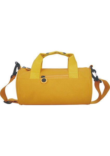 Naylon Oxford Kumaş Omuz Crossbody Çanta Seyahat Sporları Için Silindir Şekli Kova Çantası, Boyut: S-Sarı (Yurt Dışından)