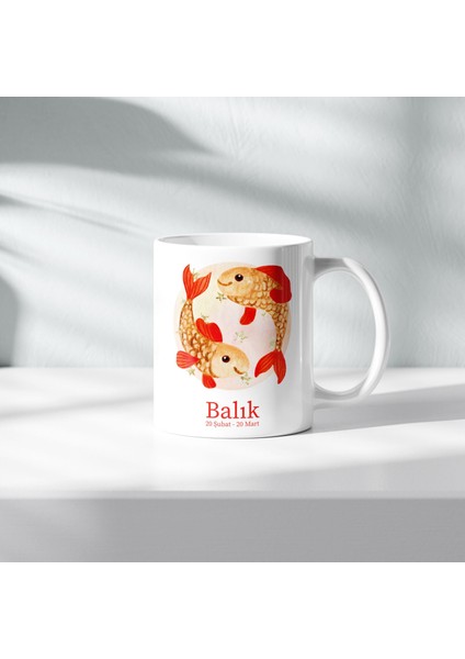 Kişiye Özel Balık Burcu Baskılı Kupa fiyatları