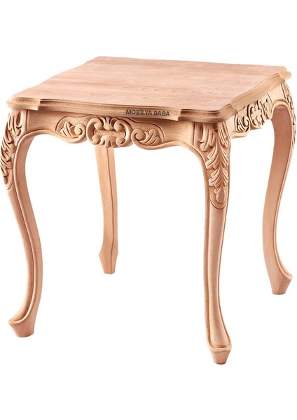 Mamak Yan Orta Sehpa Cilasız Ham Ahşap