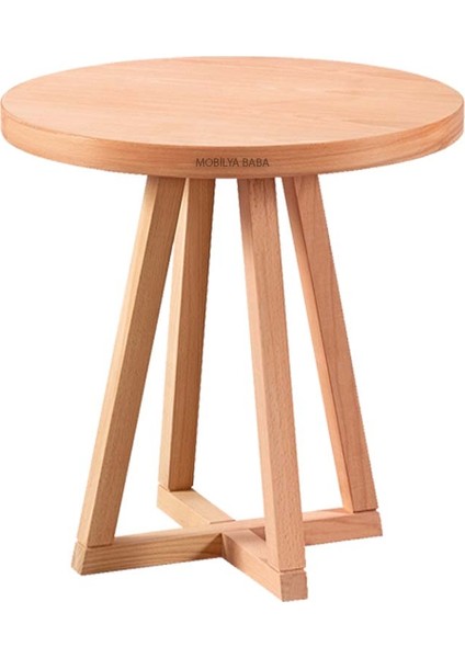 Mudanya Yan Orta Sehpa Cilasız Ham Ahşap