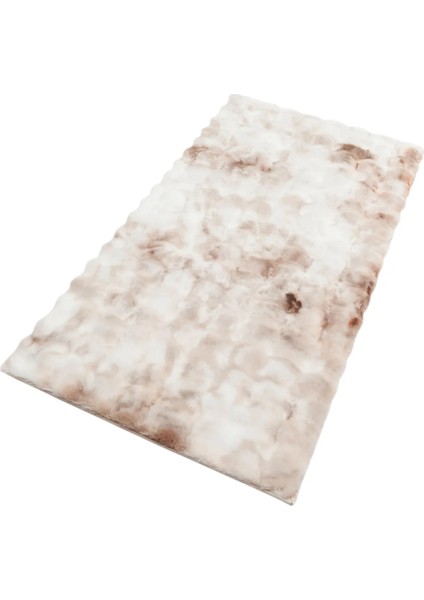 Ekstra Yumuşak Dokulu Bej Bubble Tavşan Tüyü Darcio Dikdörtgen Post Peluş Halı fiyatları