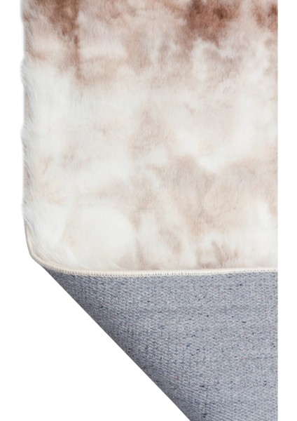 Ekstra Yumuşak Dokulu Bej Bubble Tavşan Tüyü Darcio Dikdörtgen Post Peluş Halı modelleri