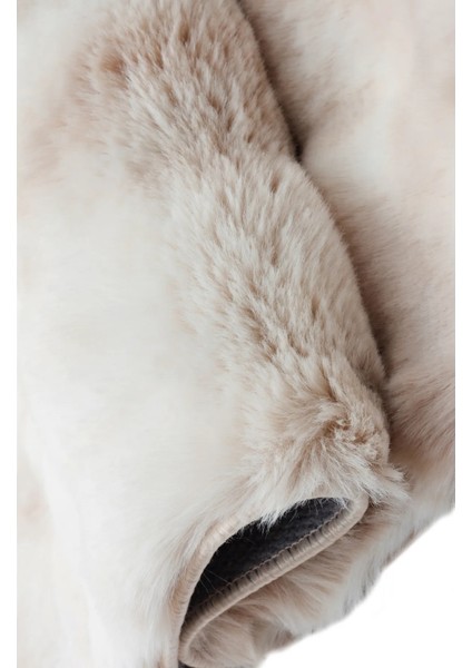 Ekstra Yumuşak Dokulu Bej Bubble Tavşan Tüyü Darcio Dikdörtgen Post Peluş Halı fırsatları