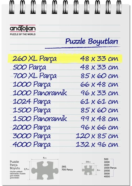 260 Parça xl Puzzle - Karikatür Dünya Haritası 3338 fırsatları