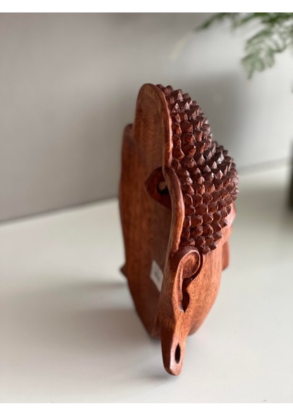 Ahşap Buda Kafası Maske/asılabilir Buda Heykeli 20 cm