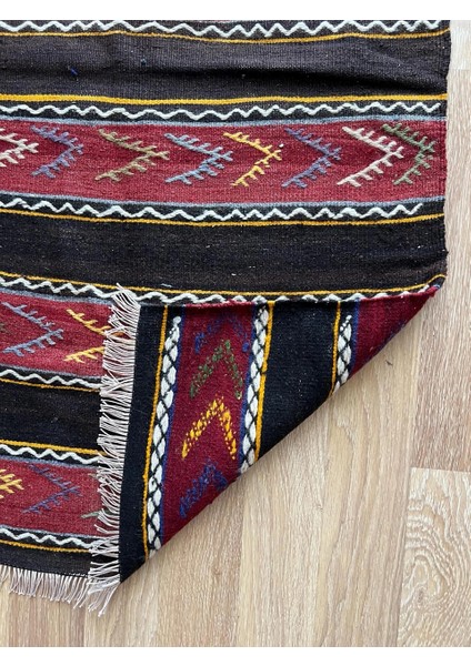 76X123 cm Küçük Boy Çizgili Desen Anadolu Kilim, El Dokuma Yün Kilim, Nostaljik Severler Için Ev ve Ofis Için Kilim modelleri