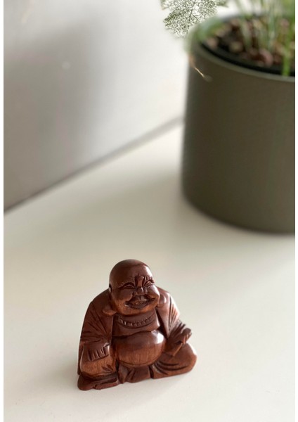 Ahşap El Yapımı Gülen Buda Heykelciği - 6 cm fiyatları