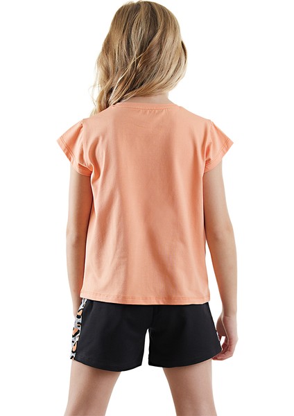 Zebra ve Leo Kız Çocuk T-Shirt Şort Takım