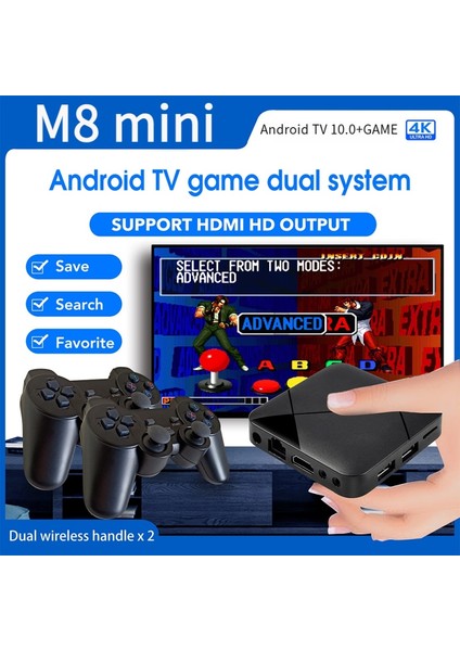 M8 Mini 4K Ultra Hd Android Tv 9.0 + Retro Oyun Konsolu fiyatları