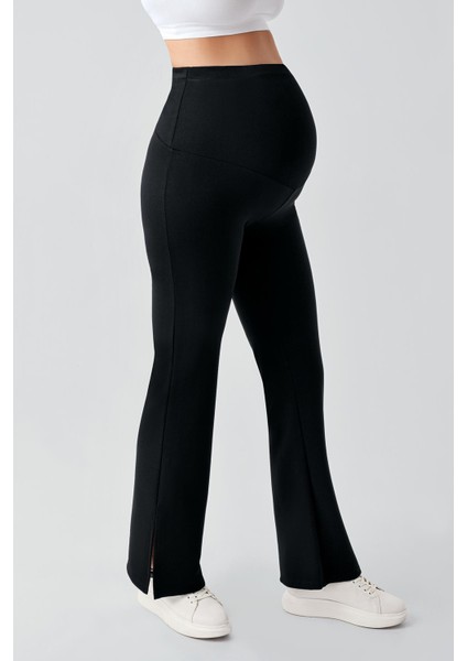 Yırtmaç Detaylı Ayarlanabilir Yüksek Bel Esnek Hamile Pantolonu HP01 fırsatları