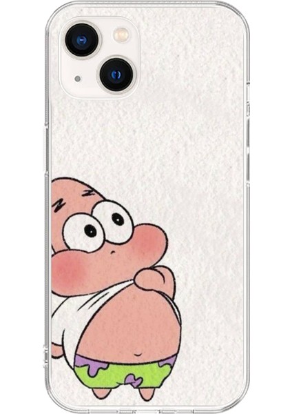 Apple iPhone 15 Uyumlu Şeffaf Kılıf Patrick Mini Tasarımlı