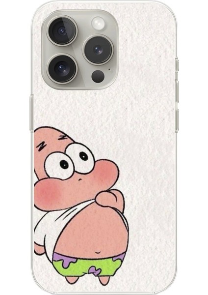 Apple iPhone 16 Pro Max Uyumlu Şeffaf Kılıf Patrick Mini Tasarımlı