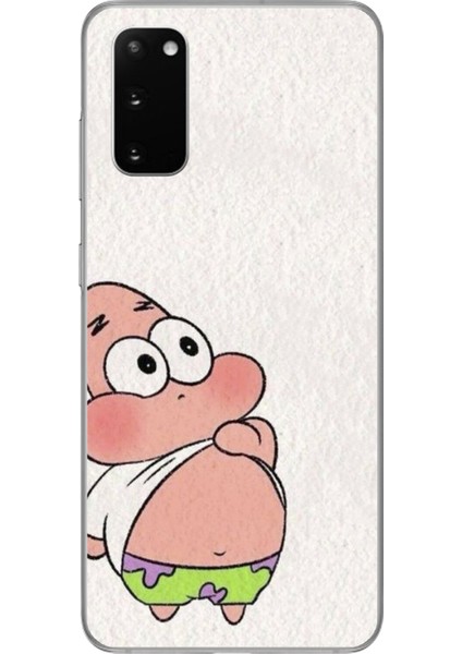 Samsung Galaxy S20+ Uyumlu Şeffaf Kılıf Patrick Mini Tasarımlı