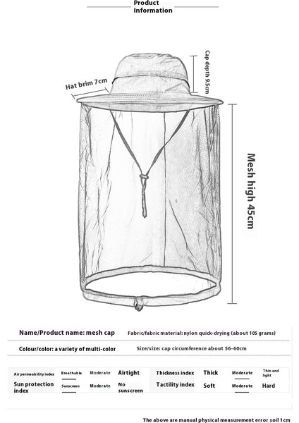 Güneş Güneş Şapkası Erkek ve Kadın Yaz Balıkçı Şapkası Örgü Anti-Sivrisinek Balıkçılık Şapka Uv Gölge Dağcılık Şapka (Yurt Dışından) fırsatları