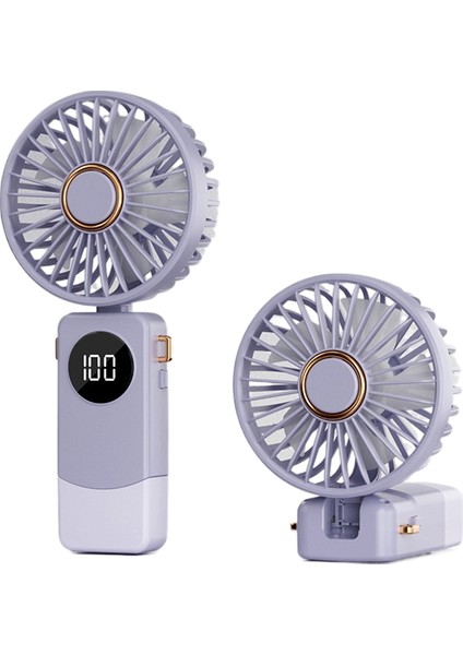 El Tipi Fan Boyun Katlanır Beş Hızlı Ayarlanabilir Mini Taşınabilir Masaüstü Fanı (Yurt Dışından)