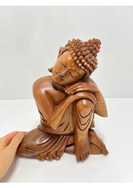 Ahşap El Yapımı Buda Heykeli 20 cm fiyatları