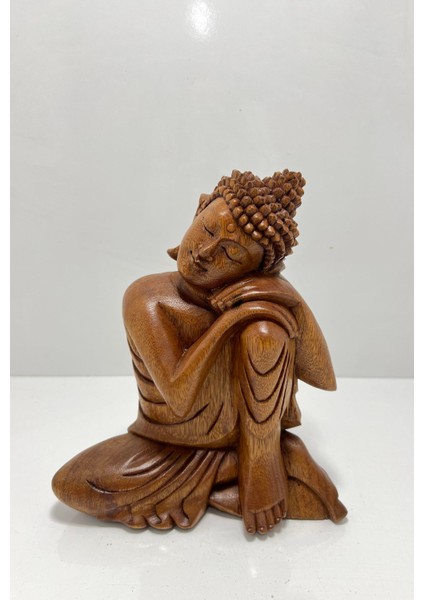 Ahşap El Yapımı Buda Heykeli 20 cm fırsatları