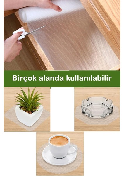 Kaymaz Dolap İçi Çekmece Raf Örtüsü Kaydırmaz Mutfak Buzdolabı Kaydırmaz Siyah 45X300